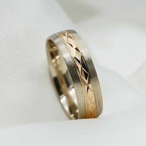 10 K Gold wedding Band 6mm , white gold, yellow gold, rose gold, engagement